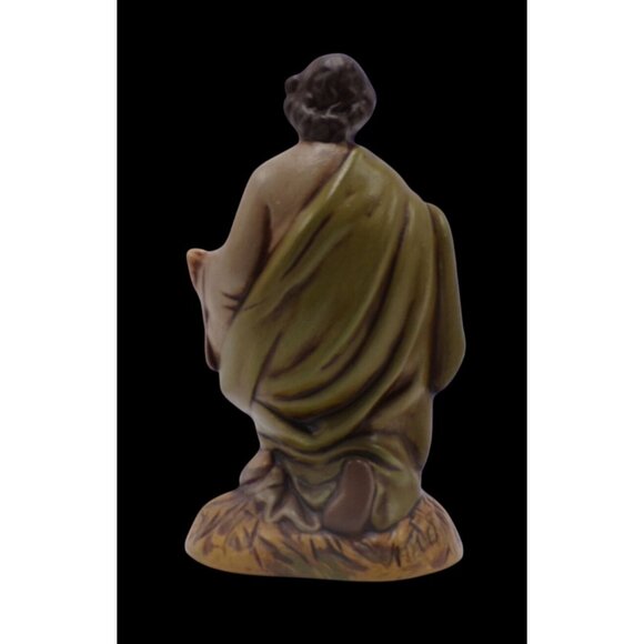 VTG Atlantic Mold Hand Painted Ceramic Nativity Figurines Joseph Mary & Wise Man - Picture 4 of 13